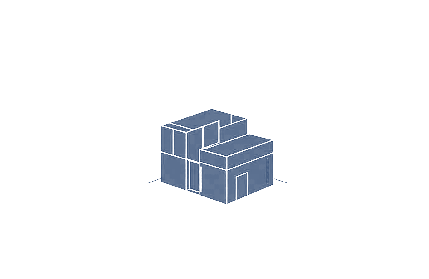 Architectural compass and plan line drawing